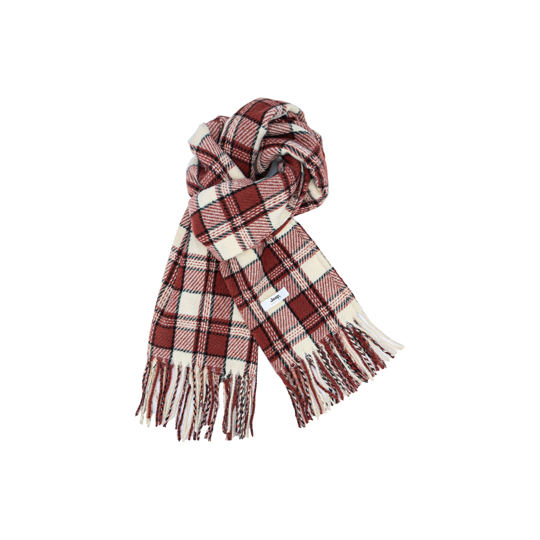 

Jeep Шарф из полиэстера Unisex Black Coffee/Red