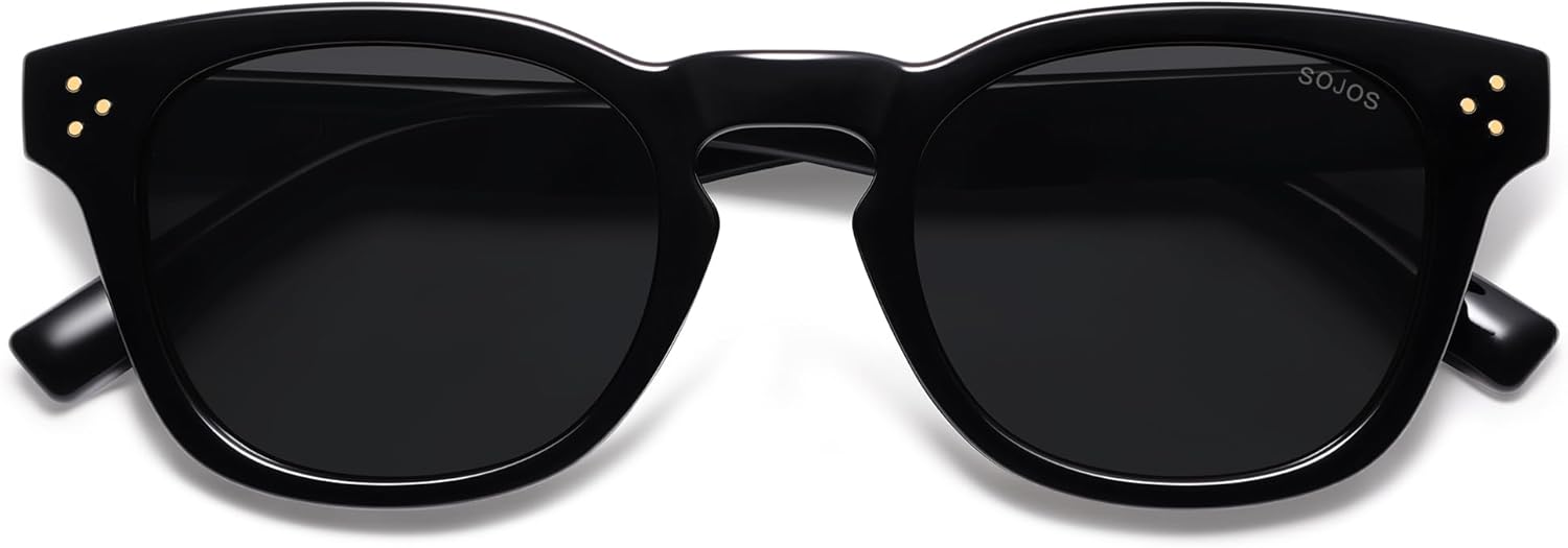 

Солнцезащитные очки SOJOS в стиле ретро-винтаж с поляризацией, женские и мужские, квадратные, в стиле панто, 70-80-е годы, защита от ультрафиолета UV400, модель SJ2662, Black/Grey