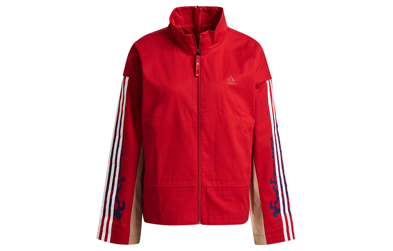 Куртка коллекции CNY женская светло-алая Adidas — фото 2