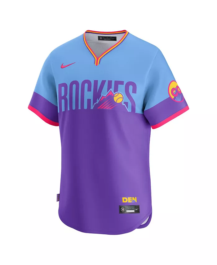 Мужская лимитированная джерси Colorado Rockies 2025 City Connect в фиолетовом цвете Nike — фото 2