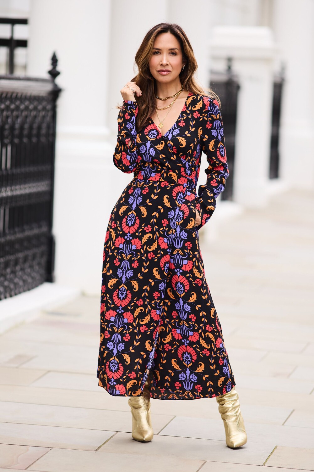 

Платье и принтом Myleene Klass, черный