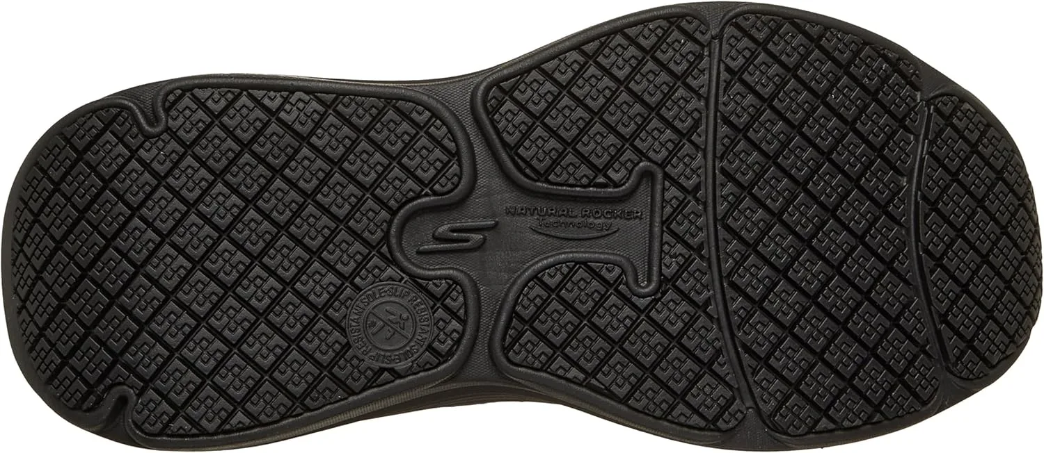Мужские вязаные кроссовки Skechers Knit Bungee Max Cushioning Endeavor Sr Hands Free Slip Inshoe для медицинского персонала, черный — фото 4
