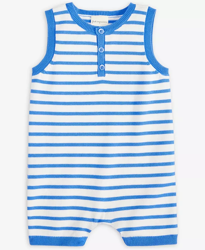 

Детский полосатый хлопковый комбинезон Baby Seaside First Impressions, синий