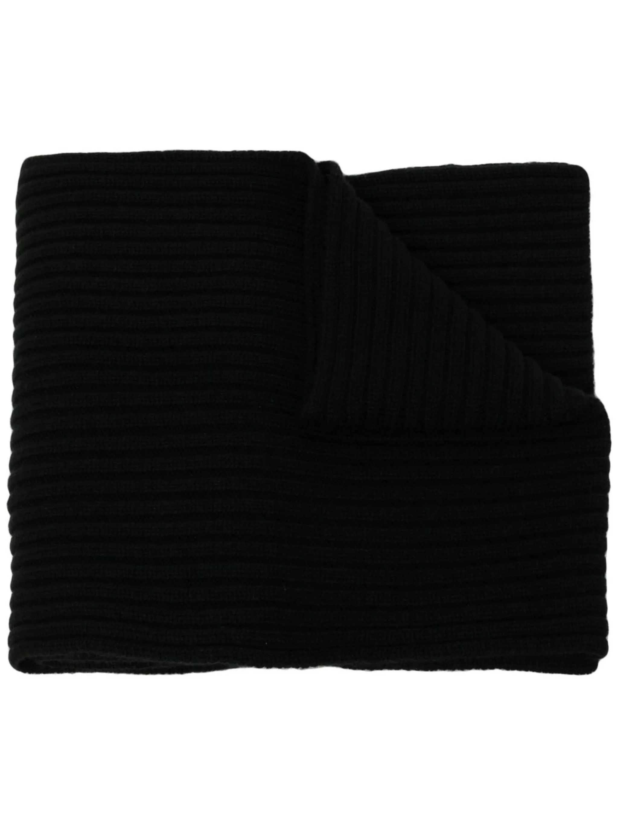 

Кашемировый шарф в рубчик N.Peal, синий