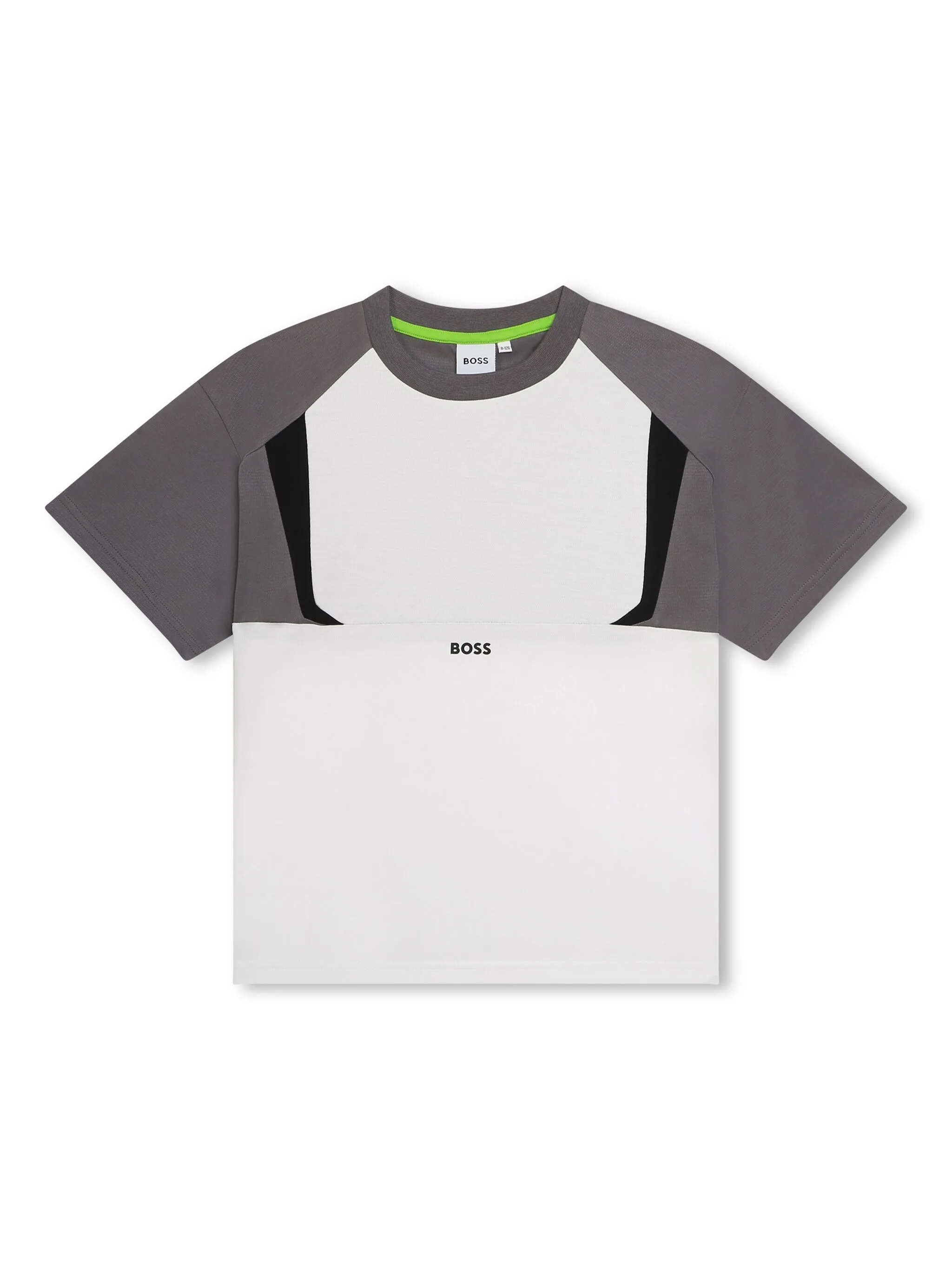 

Футболка с логотипом и вставками Boss Kidswear, белый