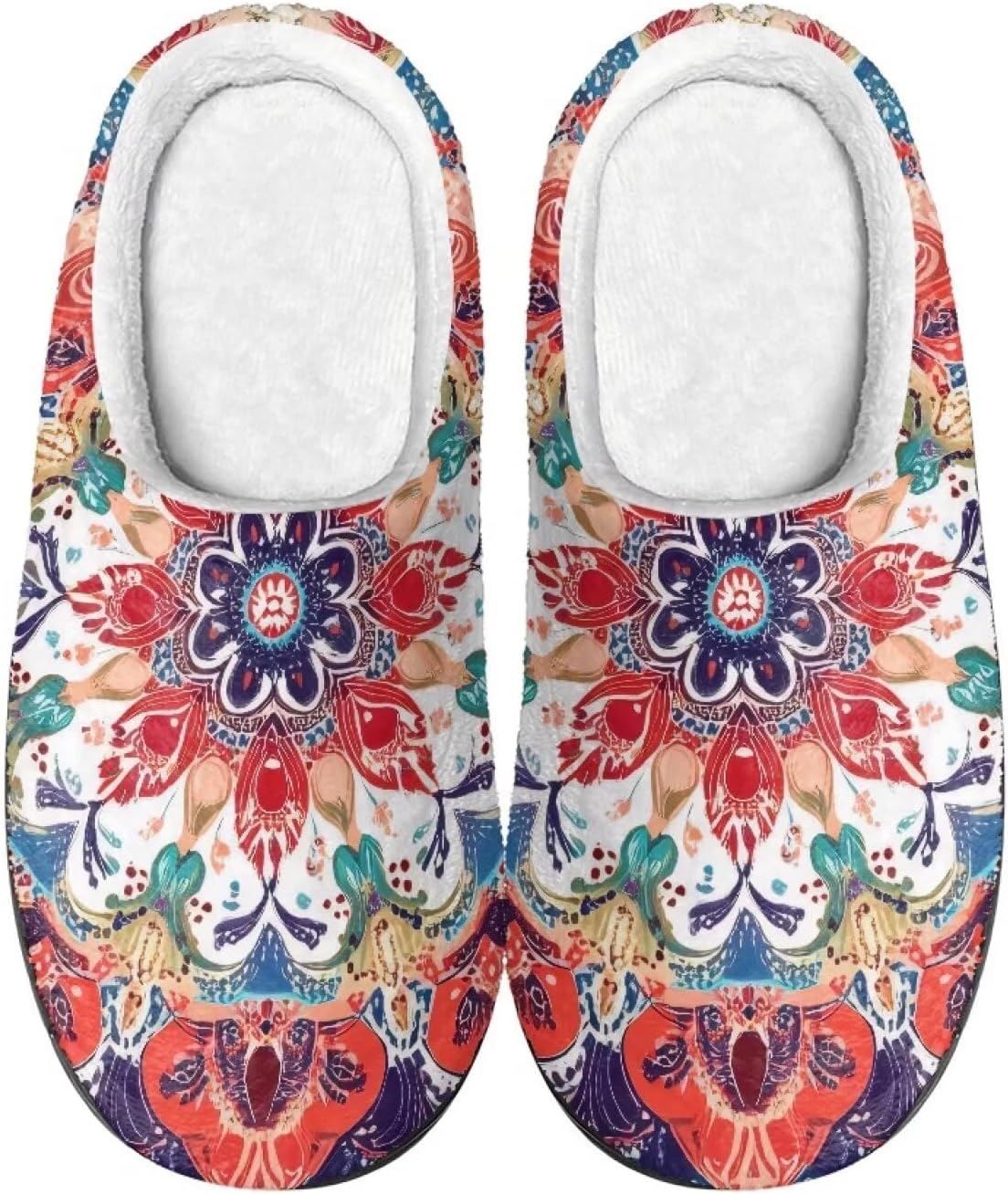 

Мужские и женские нескользящие тапочки, теплые мягкие уютные тапочки из фланели, домашняя обувь для спальни и улицы, размеры 2-12 Zcfygdx, красный