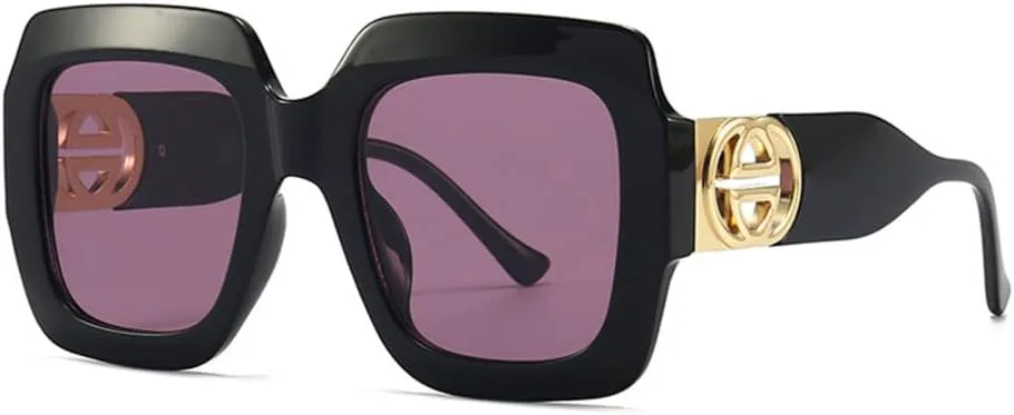 

Солнцезащитные очки в стиле ретро Polygon для женщин, градиентные очки с защитой от УФ-излучения UV400, солнцезащитные очки для мужчин с заклепками DSXLY, Black Gray