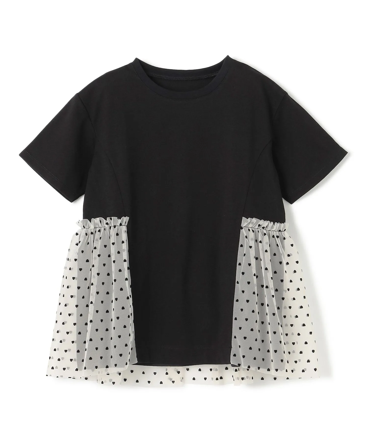 Детская футболка комбинированная с тюлем UNFILO Assort T-Shirt черная