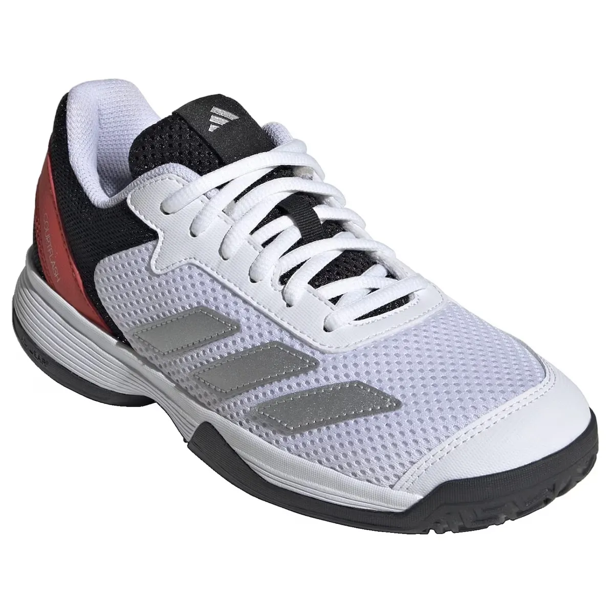 Детская теннисная обувь COURTFLASH Adidas, черный/белый — фото 3