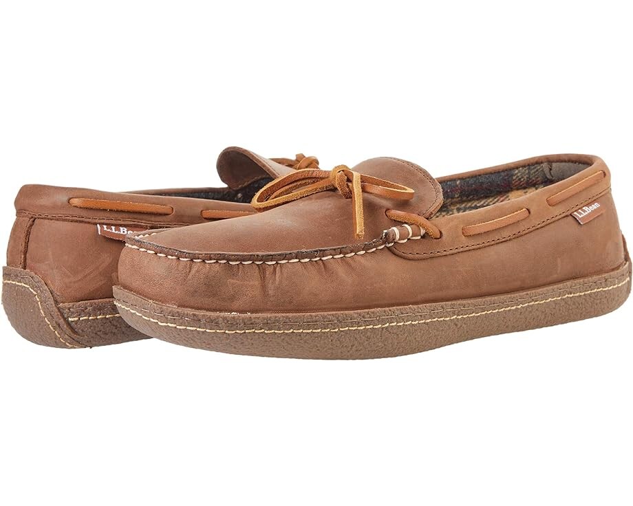 

Тапочки L.L.Bean Hand Sewn Slippers Flannel-Lined, цвет Acorn