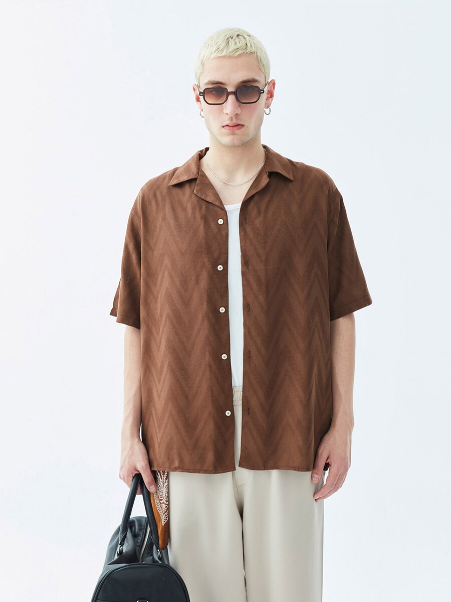 

Повседневная рубашка VAMOS CLO Comfort fit Button Up Shirt Birmingham, коричневый