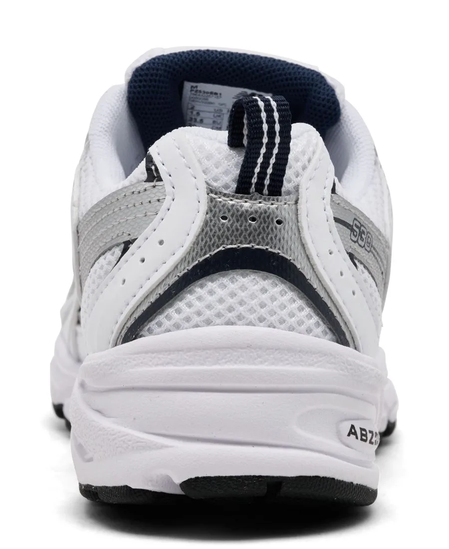 Детские повседневные кроссовки Little Kids 530 от Finish Line New Balance, белый, темно-синий — фото 4