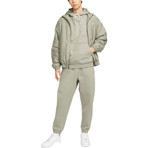 Толстовка Men's Nike Logo Embroidered Solid Color Fleece Lined Green, мультиколор — фото 3