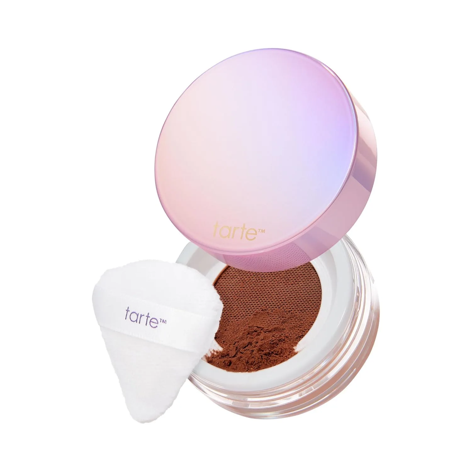 Рассыпчатая пудра для лица Tarte Creaseless Setting Powder - легкая, впитывающая излишки кожного сала формула для стойкого результата, веганский продукт, не тестируется на животных., chestnut (mahogany to espresso skin tones)