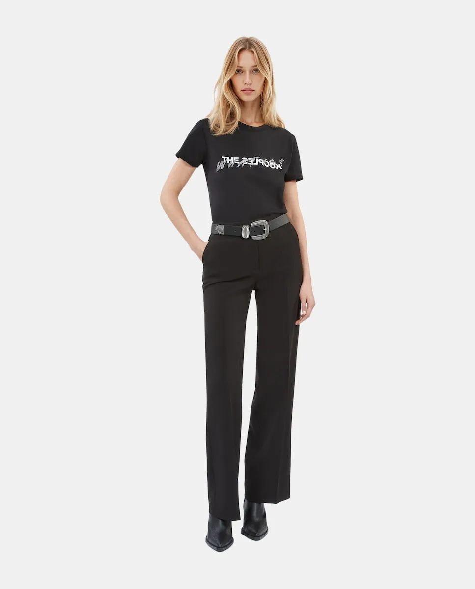 

Женские креповые костюмные брюки The Kooples, черный