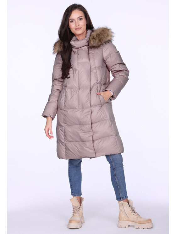 

Пуховик regular fit Perso, розовый