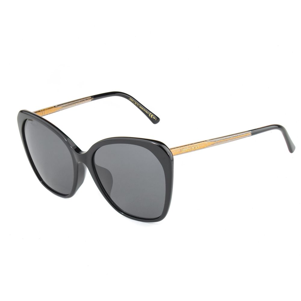 

Черные металлические солнцезащитные очки Jimmy Choo Eyewear