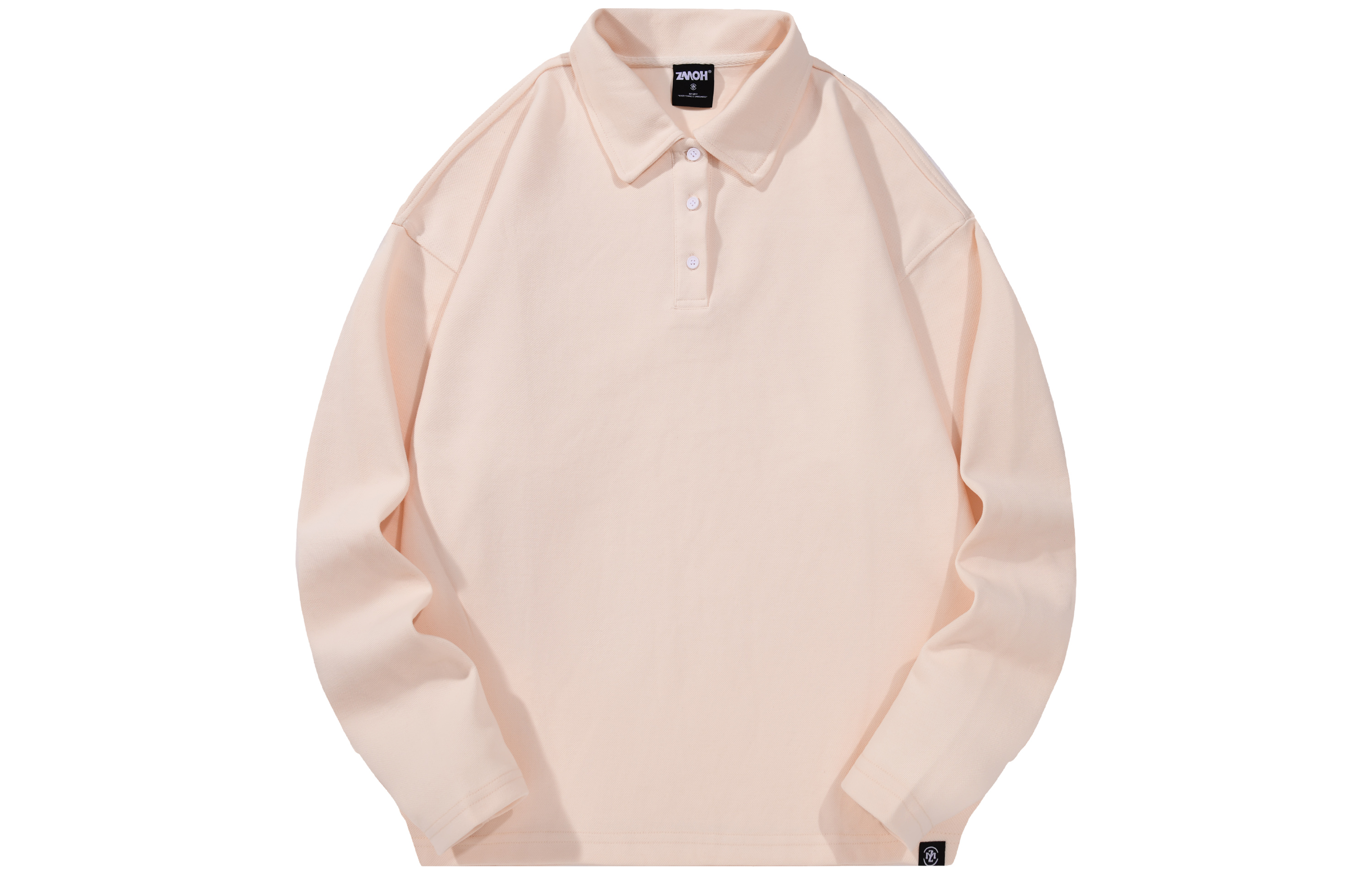 

Рубашка поло унисекс ZMOH, White Heather Gray