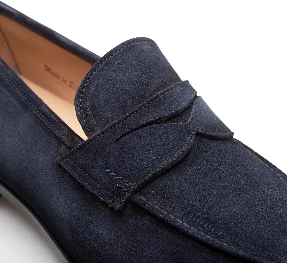 Лоферы Mezlan Caro Suede Penny Loafer, синий — фото 4