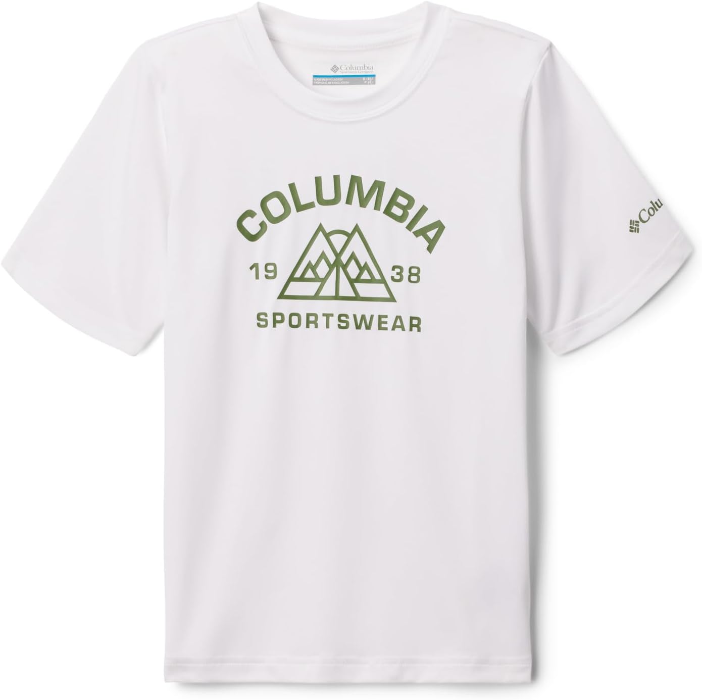 

Columbia Boys Mount Echo Футболка с коротким рукавом и принтом, White/Peaked Badge, Белый, Columbia Boys Mount Echo Футболка с коротким рукавом и принтом, White/Peaked Badge