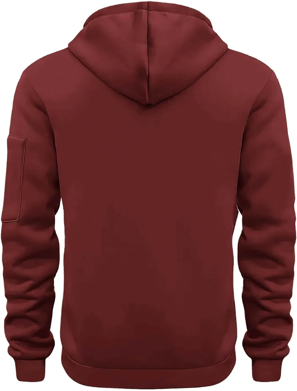 Худи с молнией мужское флисовое, цвет Wine, размерная линейка S-XXXL — фото 4