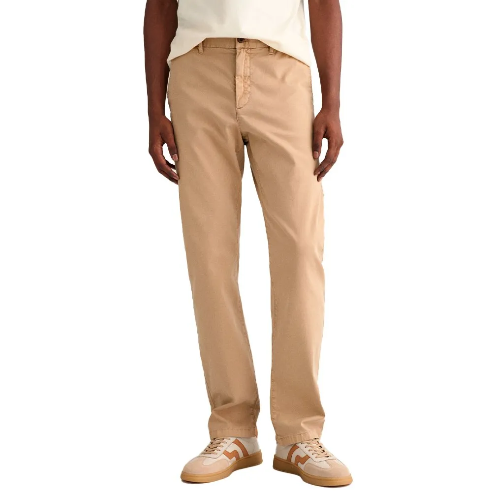 

Брюки чинос Gant Dobby Structure Slim Fit, зеленый