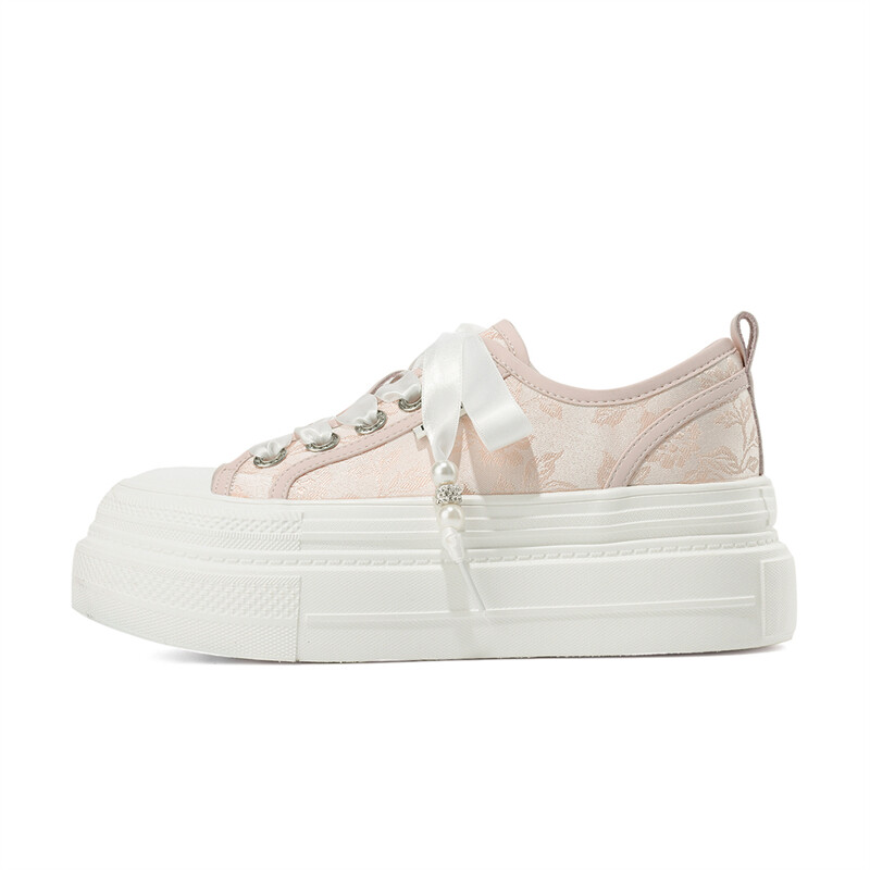 

Кроссовки Daphne Canvas Low-Top, светло-розовый/белый