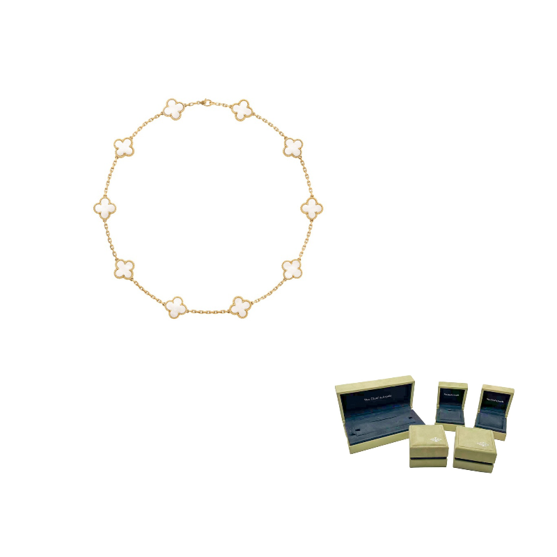 

Van Cleef & Arpels Ожерелье 10's 18kt Yellow Gold Alhambra с перламутром