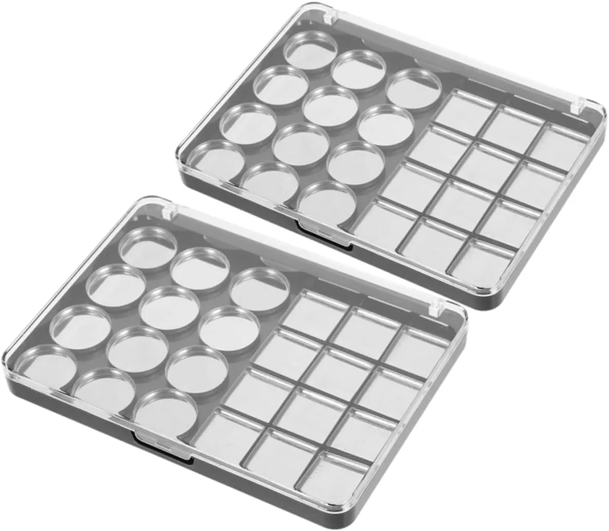 Палетка для теней магнитная пустая 2 шт, 14x10x1.5 см, цвет