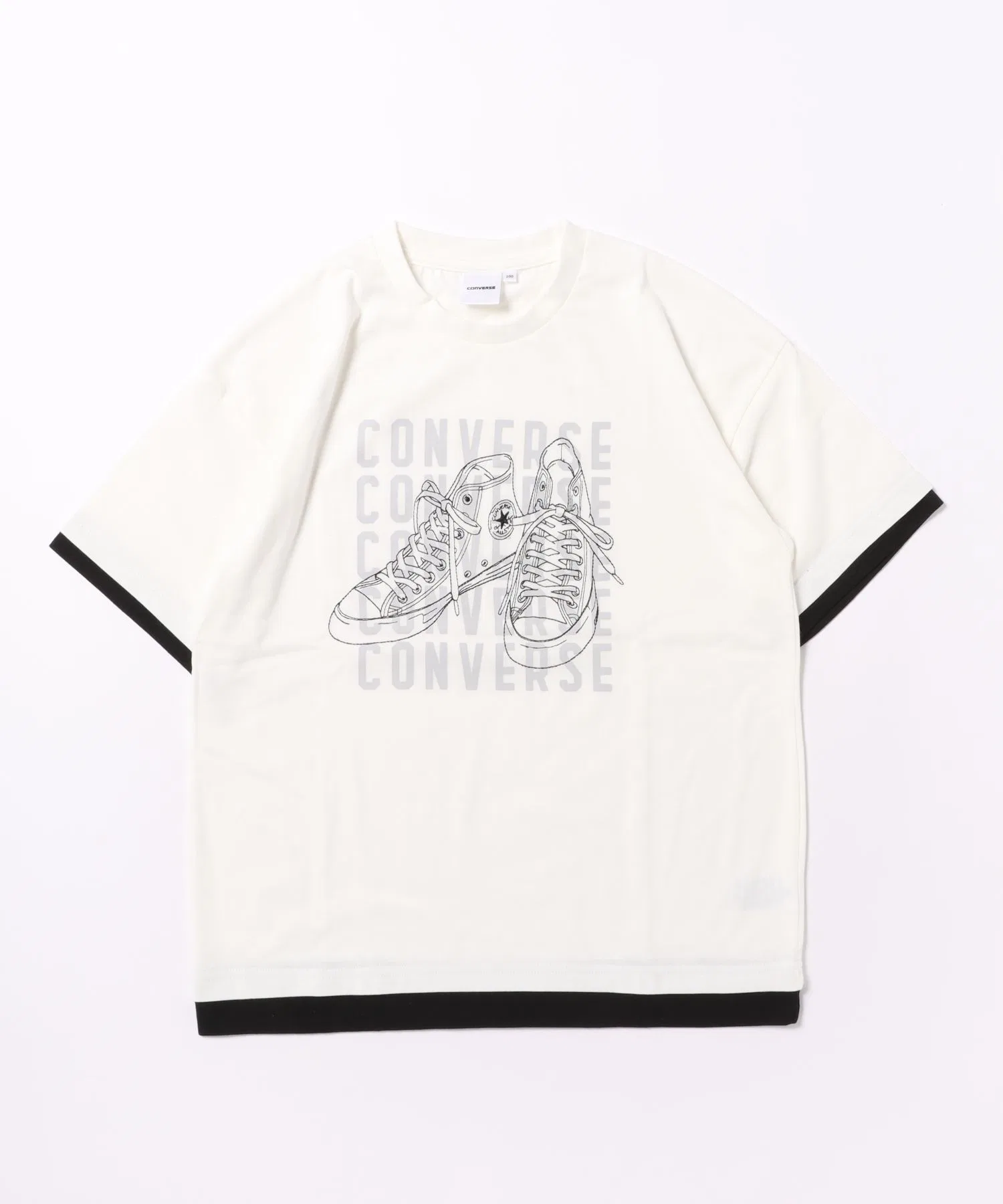 Детская футболка с принтом кед Converse Off-white