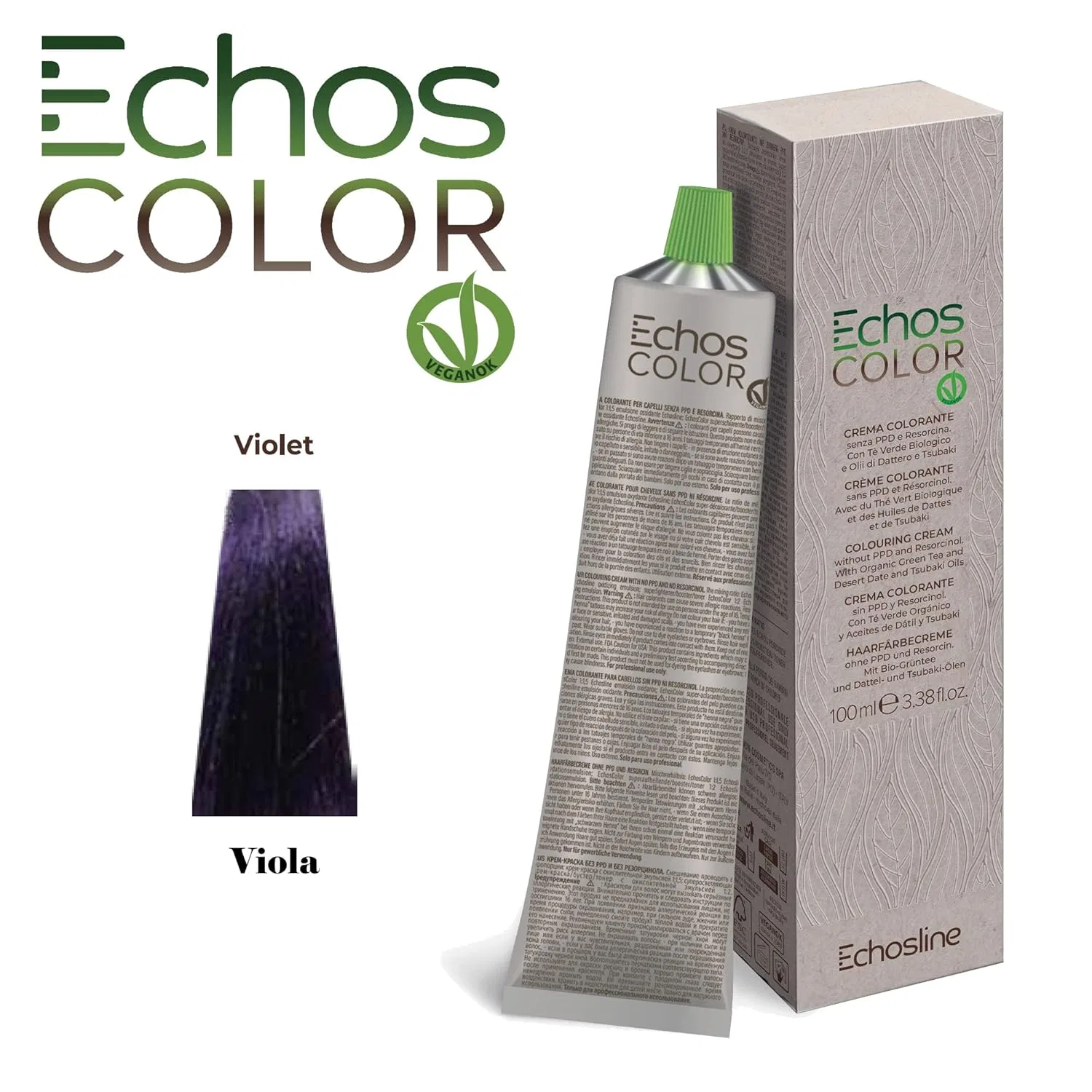 Крем-краска для волос Echos Colour Pure Colours фиолетовый, 100 мл Corrado — фото 2