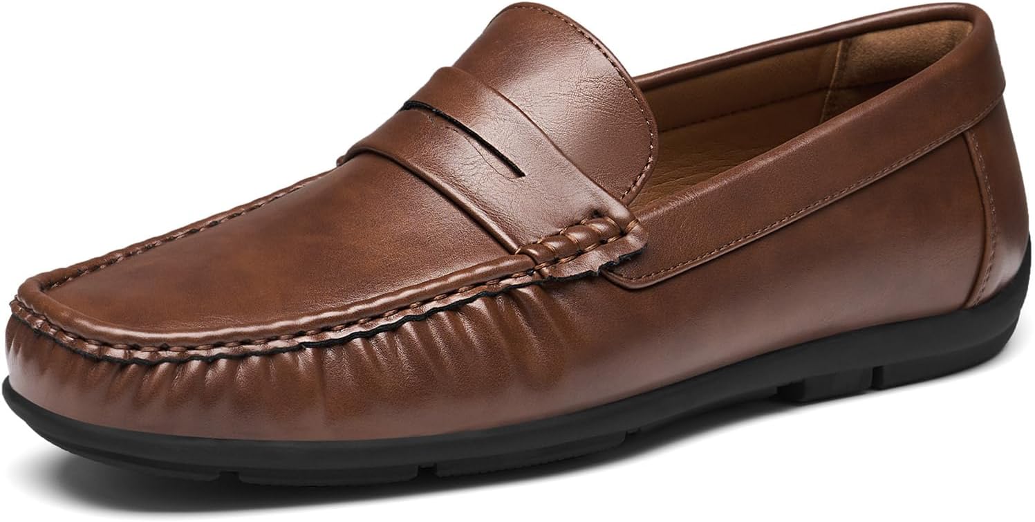 

Мужские лоферы HEEZ на шнуровке, с отделкой Penny, кожаные повседневные туфли и прогулок на лодке, коричневый