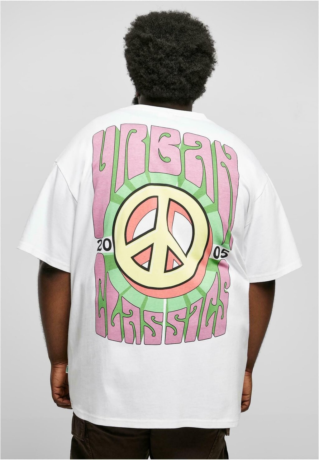 

Футболка с принтом ORGANIC BIG PEACE TEE Urban Classics, белая, Белый, Футболка с принтом ORGANIC BIG PEACE TEE Urban Classics, белая