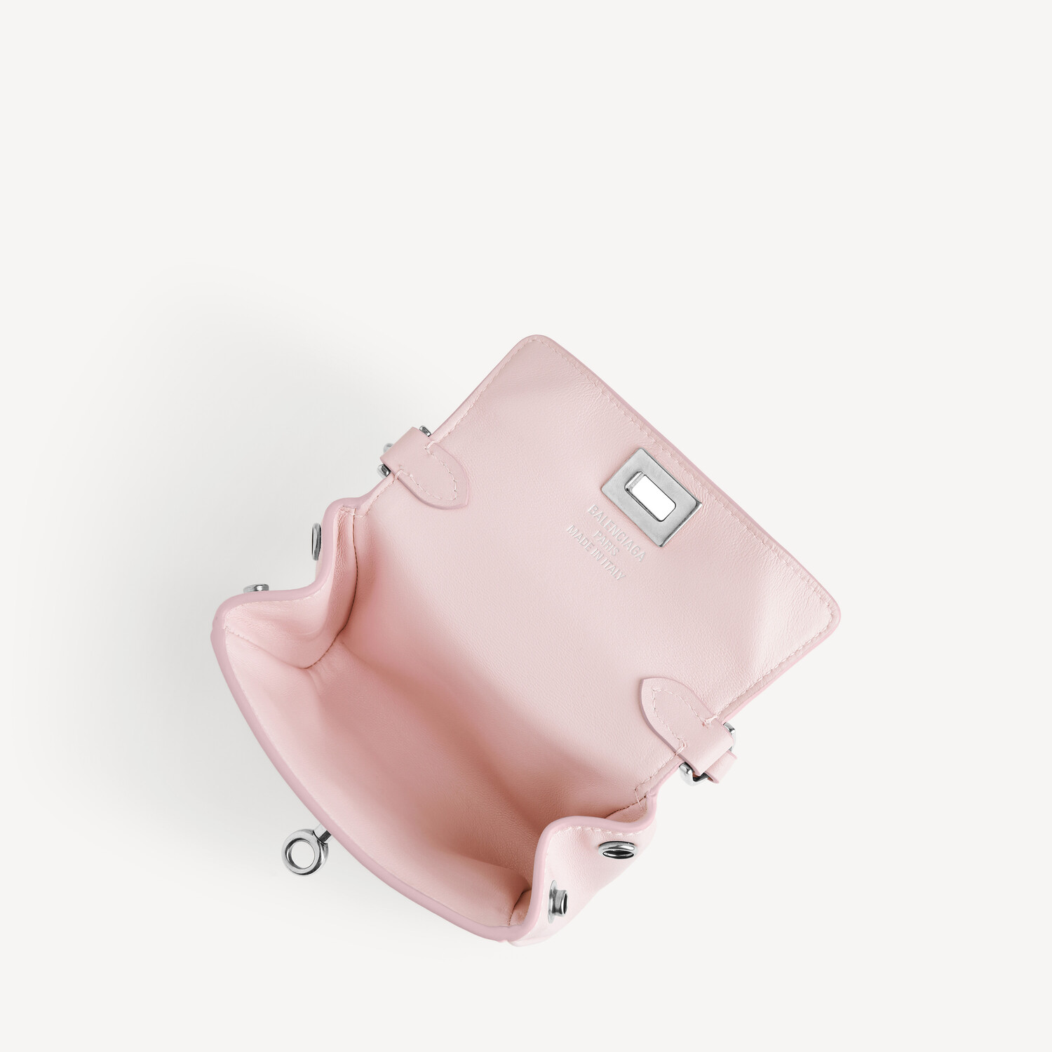 BALENCIAGA Женский микро-брелок для сумки Rodeo из розовой замши — фото 4
