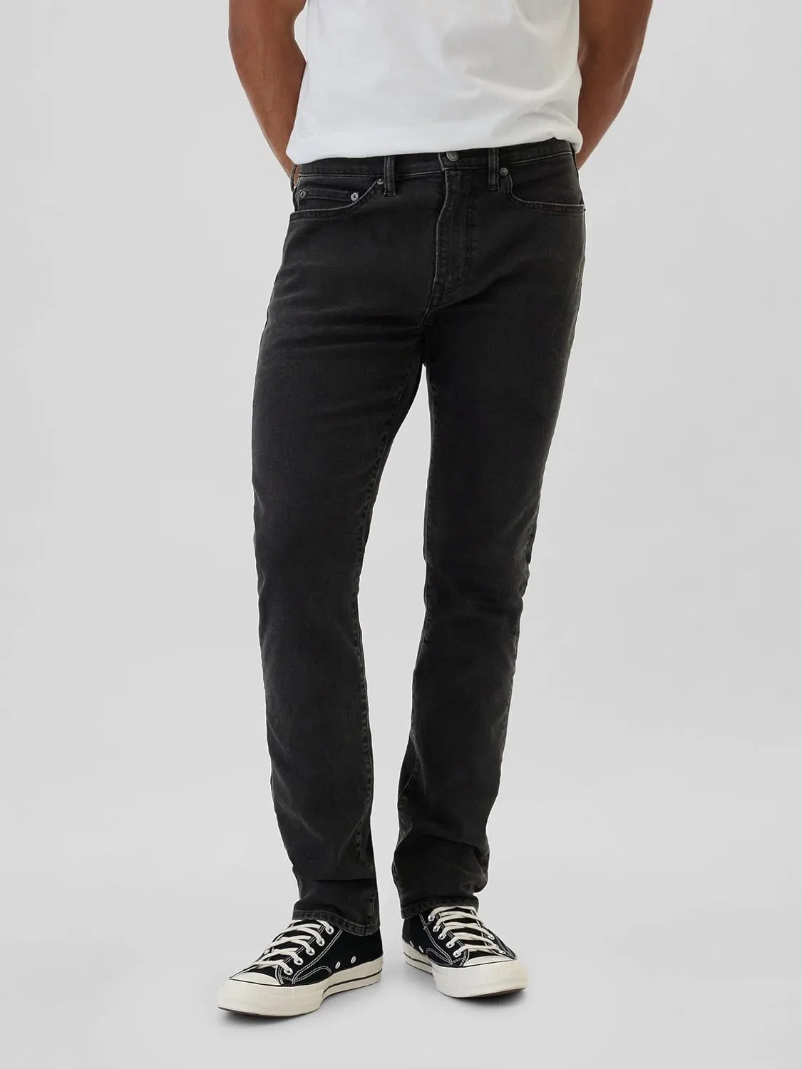 Джинсы GAP V-Slim, Black Wash — фото 3