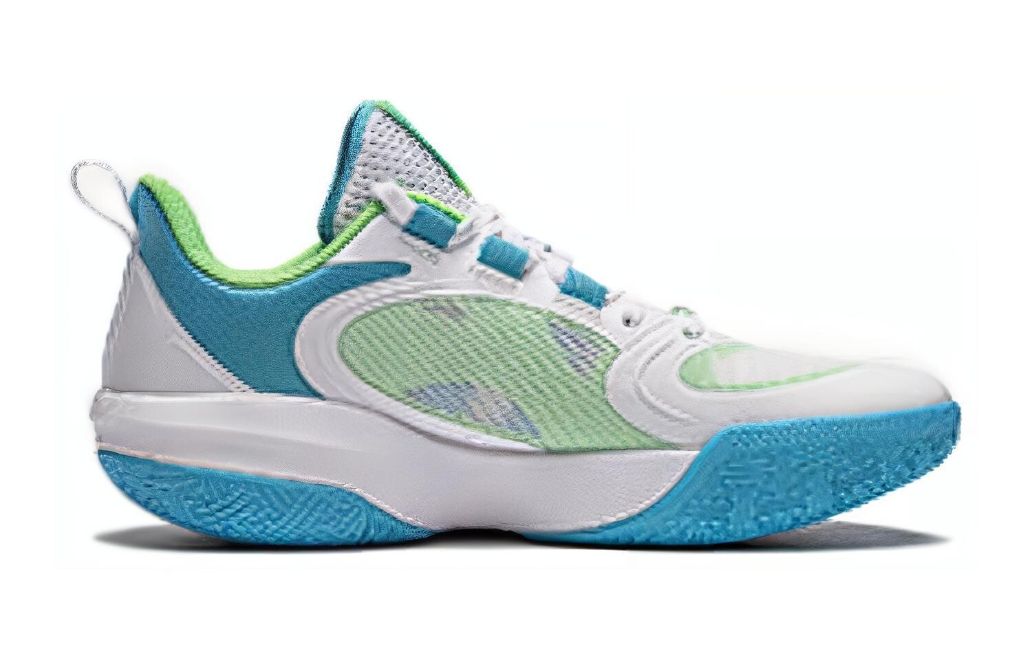 Детские баскетбольные кроссовки GS Low-top белые/синие Lining Young, белый/синий — фото 2