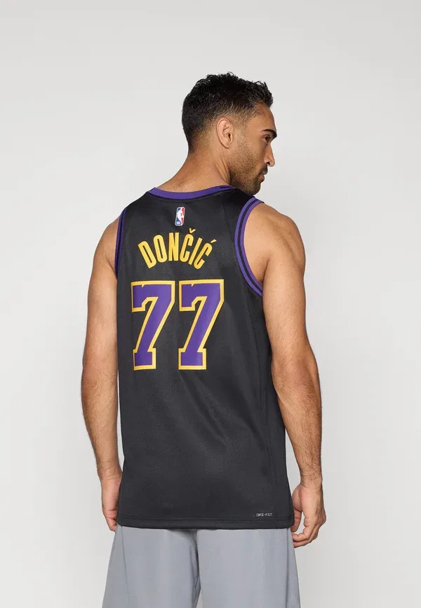 Футболка Nike Performance Los Angeles Lakers LAL 23 Luka Doncic Club Wear, черный — фото 3
