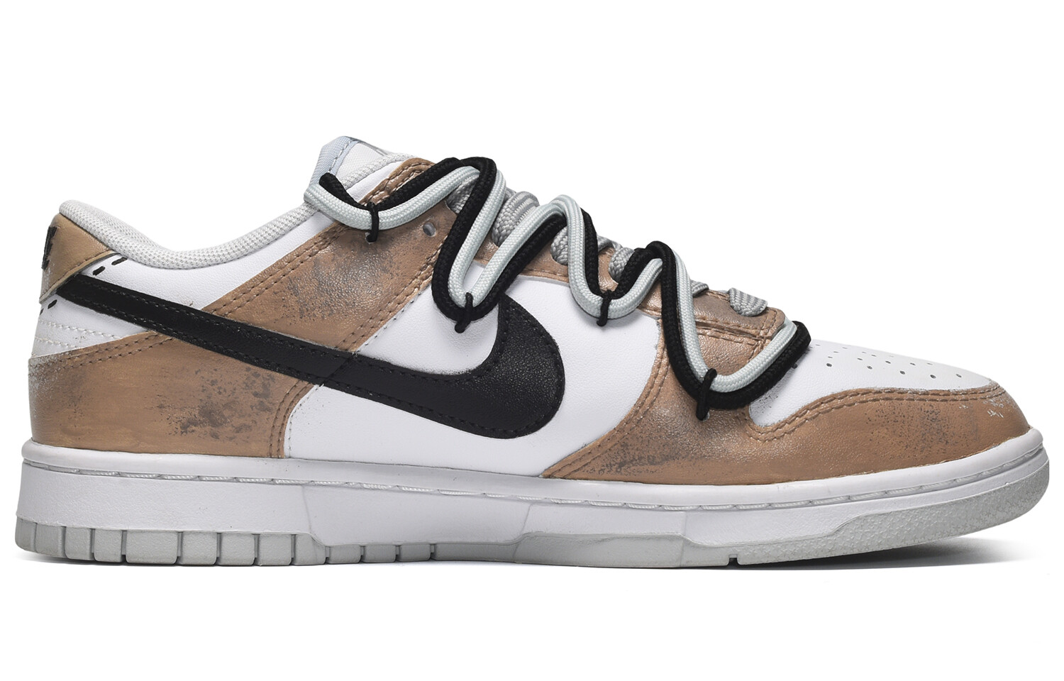 

Кроссовки Nike Dunk Skateboarding Shoes Men Low-top Black/Brown, черный/коричневый