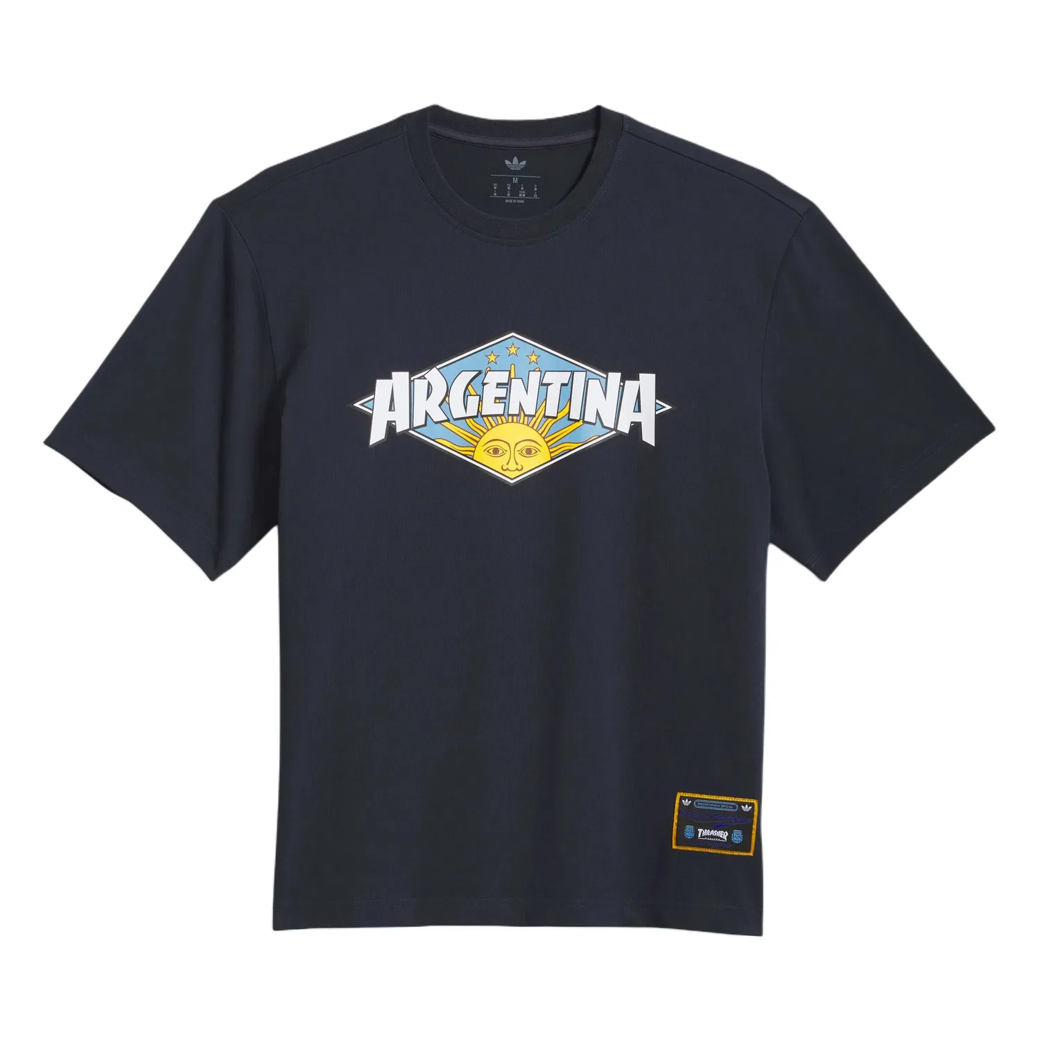 Футболка унисекс Adidas Originals x Thrasher темно-синяя