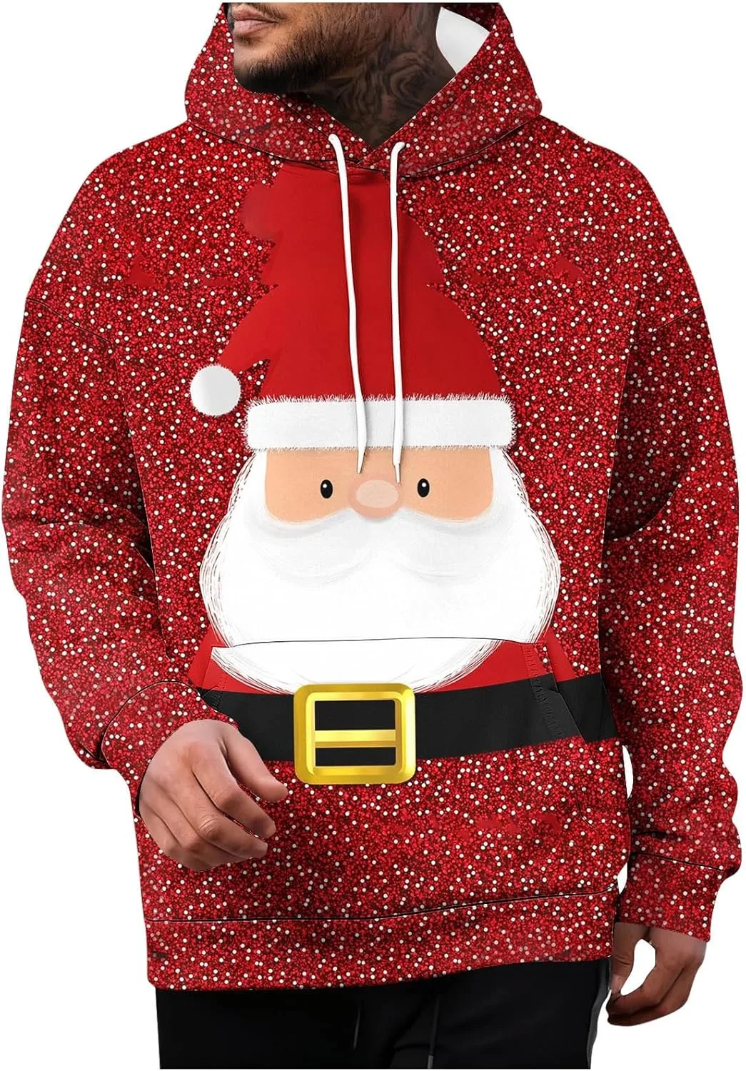 

Мужской 3D свитер с Сантой, худи с длинным рукавом, легкий Xiaojmake