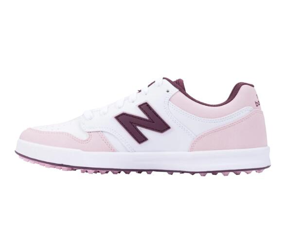 Женские кроссовки для гольфа New Balance 480 SL, белые/розовые — фото 2