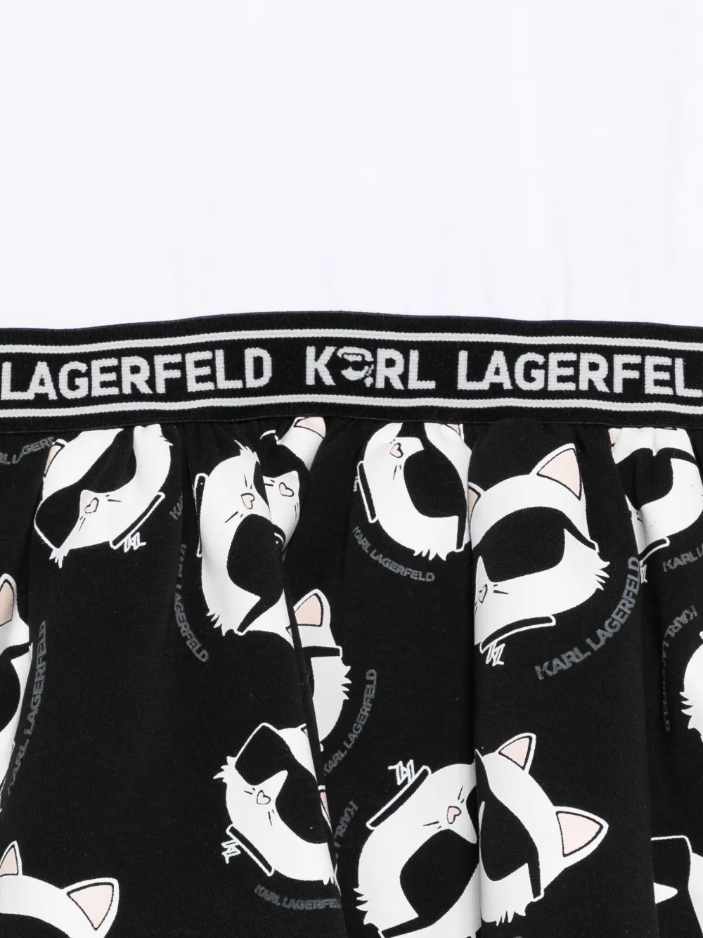 Платье мини Ikon с нашивкой Choupette Karl Lagerfeld Kids, белый — фото 3