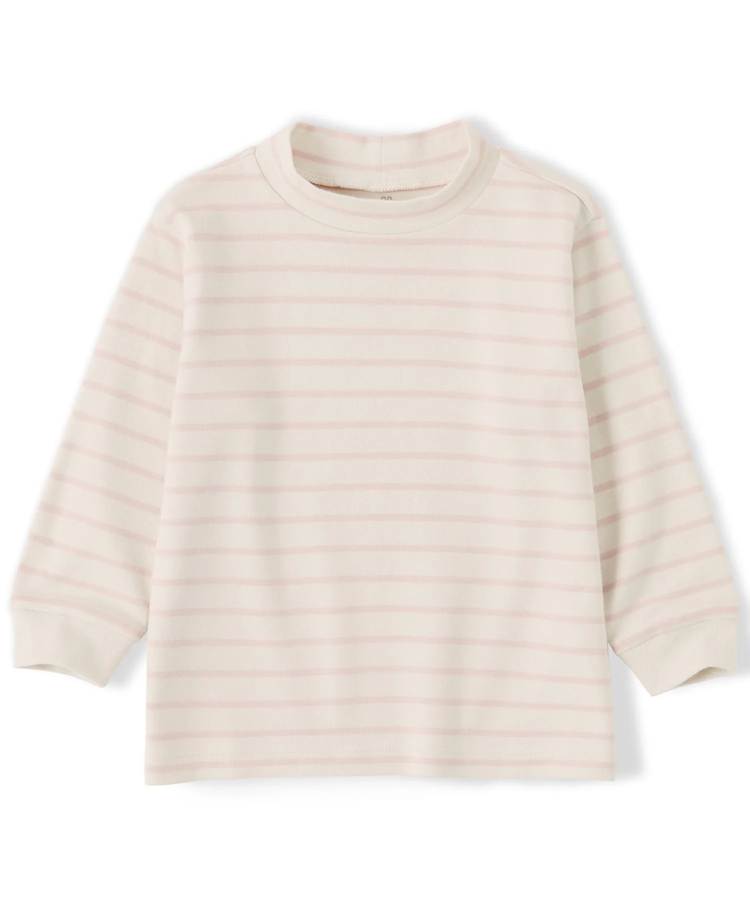 Детская футболка с высоким воротом и начёсом Uniqlo бежевого цвета