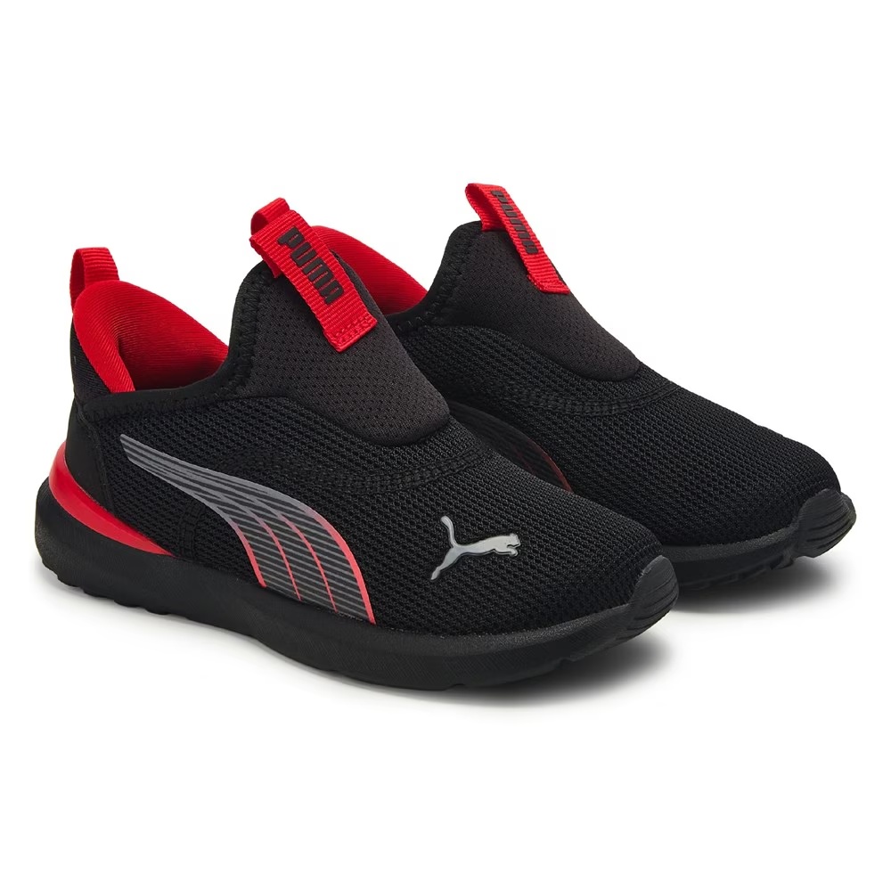 

Детские кроссовки-слипоны Kruz для малышей от Puma, black/red