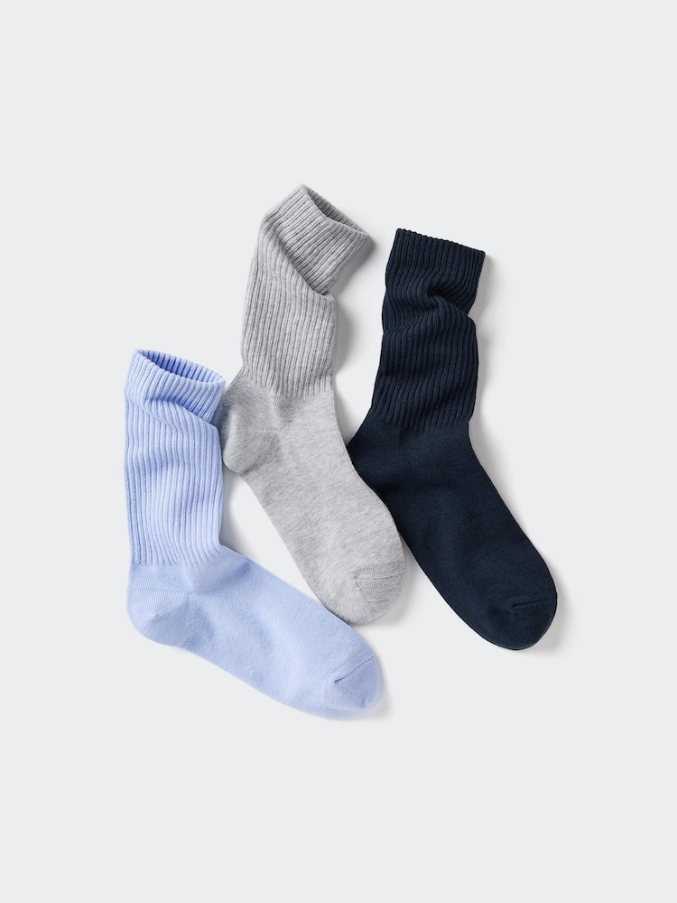 

Носки, 3 пары Uniqlo, цвет 62 синий