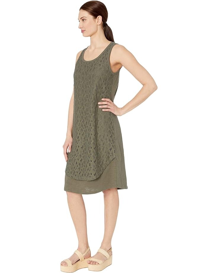 

Платье Tribal Dress w/ Lace Layer, хаки