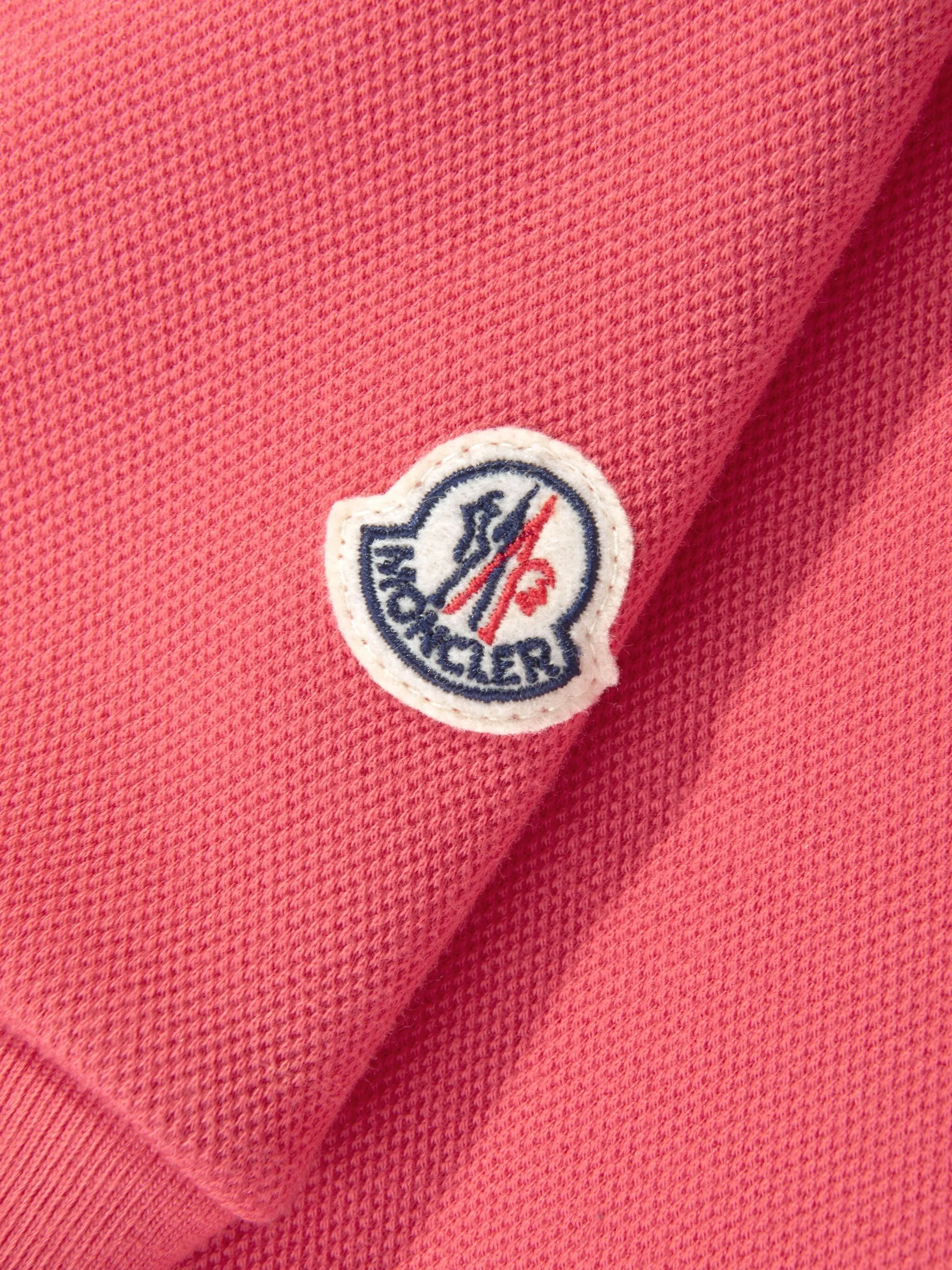 Платье из смесового хлопка Moncler Enfant, красный — фото 4