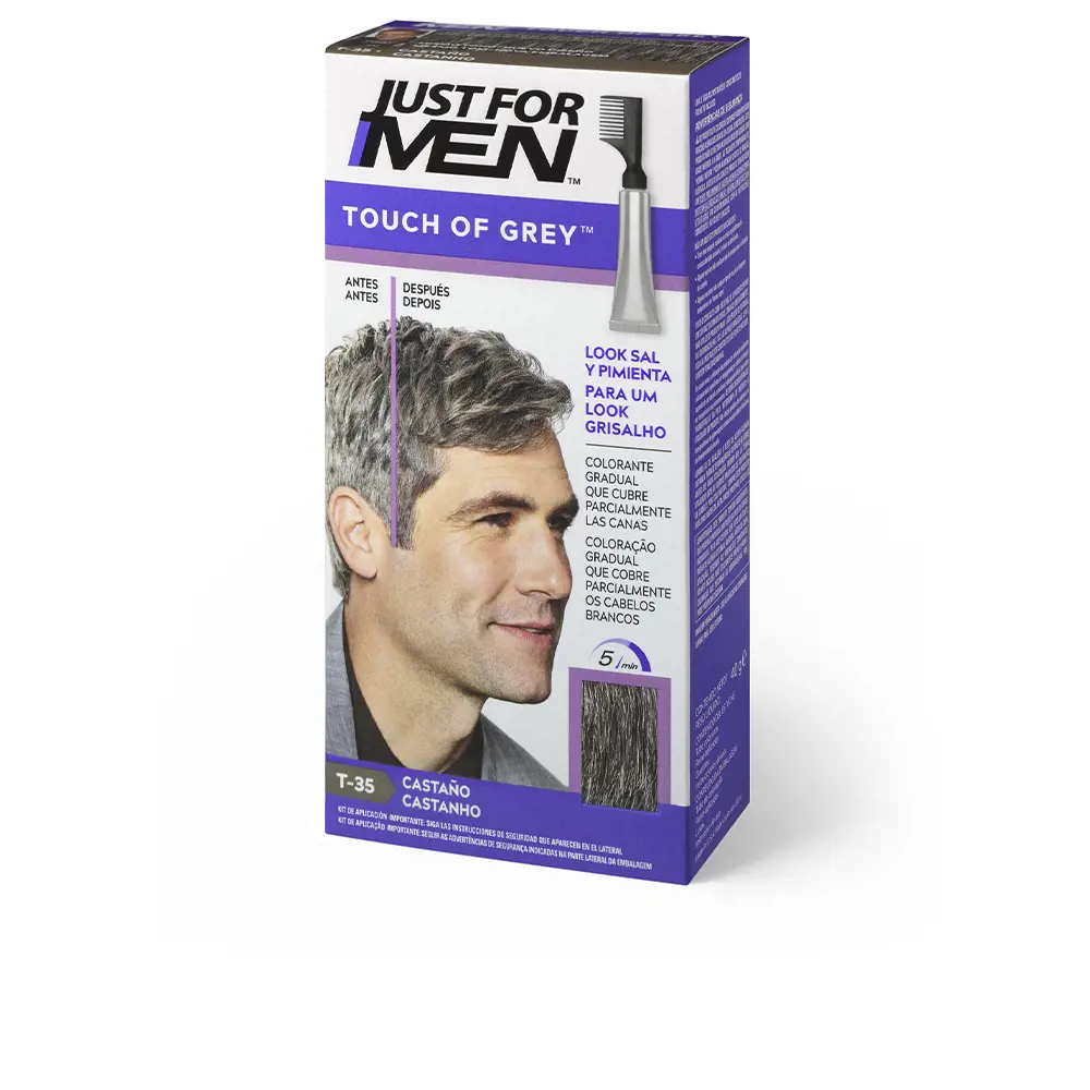 

Краска для волос Touch of grey colorante gradual Just For Men, цвет castaño, 40 гр.