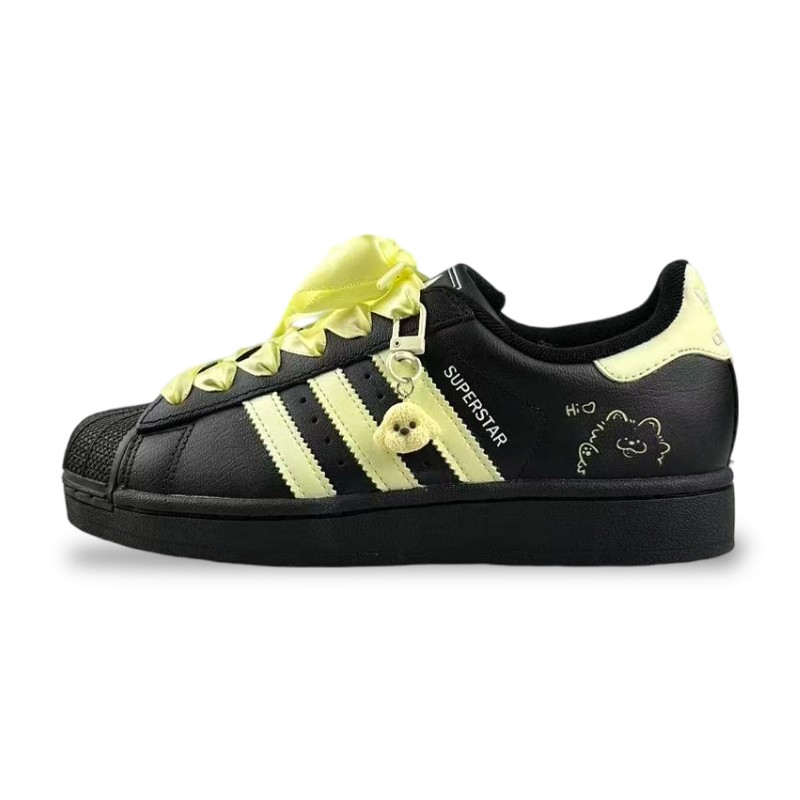

Adidas Originals Superstar 2 устойчивые к истиранию низкие детские скейтбординг кроссовки Black для подростков