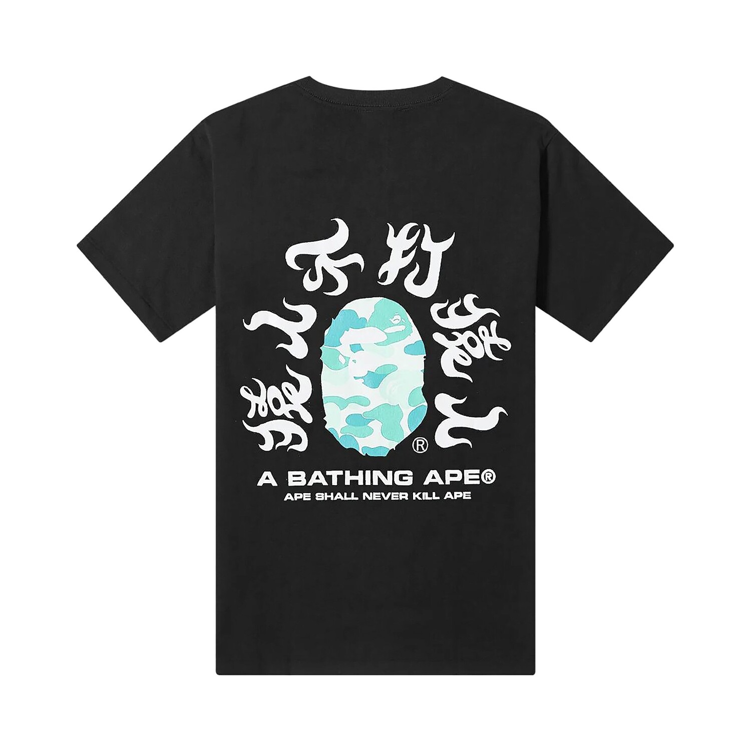

Футболка BAPE ABC Camo Kanji, Черный/Синий